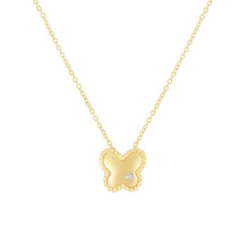 14K 18in Yellow Gold Polished Italian Cable Necklace with Lobster Clasp