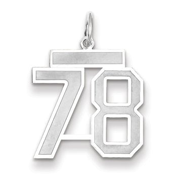 14kw Medium Satin Number 78 Charm