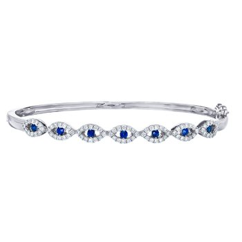 Majestic Gems™ 14k Yellow Gold 7 Color Stones Set Between Marquise Shape Hinged Emerald & Diamond 1.00 Ctw