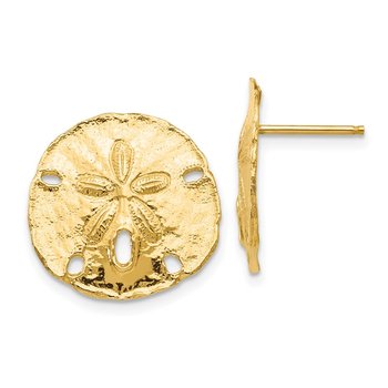 14k Large Sanddollar Post Earrings