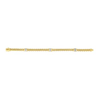14K 7.5in Yellow Gold Polished Italian Cable Bracelet with Box Clasp