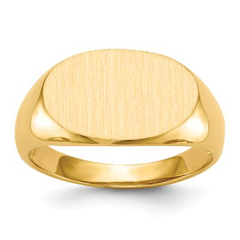 14k 17.0x11.0mm Open Back Mens Signet Ring
