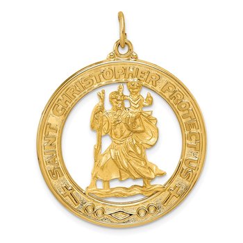 14k Saint Christopher Medal Pendant