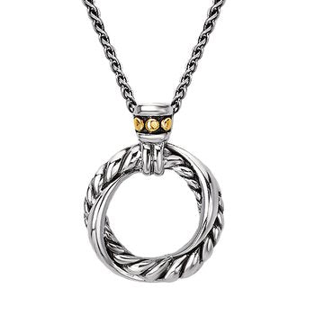 Ladies Fashion Two-Tone Pendant