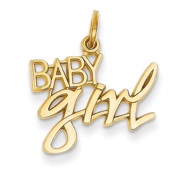 14k BABY GIRL Charm
