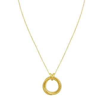 14K Interlocking DC Trinity Necklace