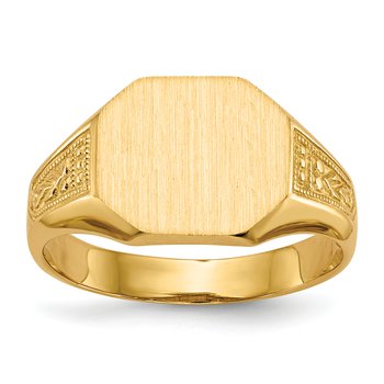 14k 11.0x9.0mm Open Back Signet Ring