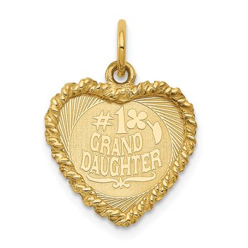 14k #1 GRANDDAUGHTER Disc Charm