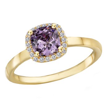 Ladies Fashion Gem-Stone and Diamond Ring
